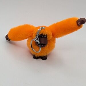 KIPLING 2" Monkey Key Chain Ring Bag Charm Fob - Orange